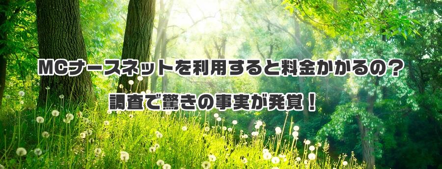 MCナースネットを利用すると料金かかるの?調査で驚きの事実が発覚!